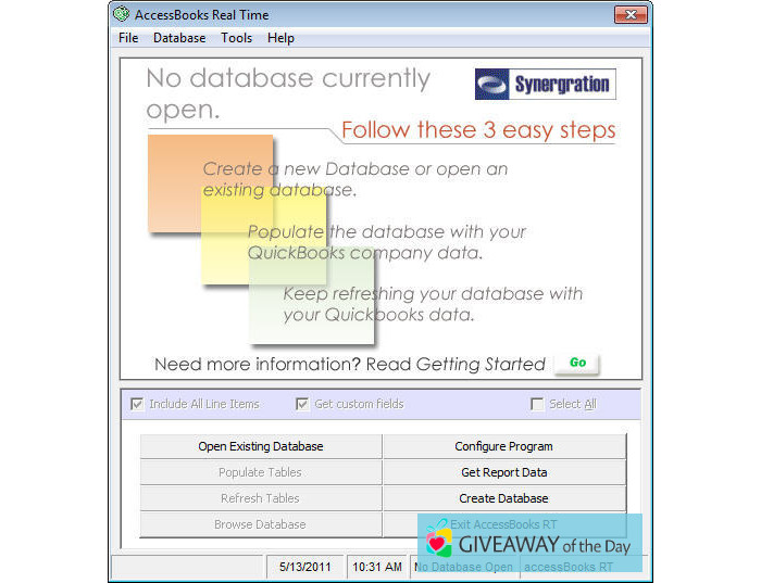 windows 2011 database program
