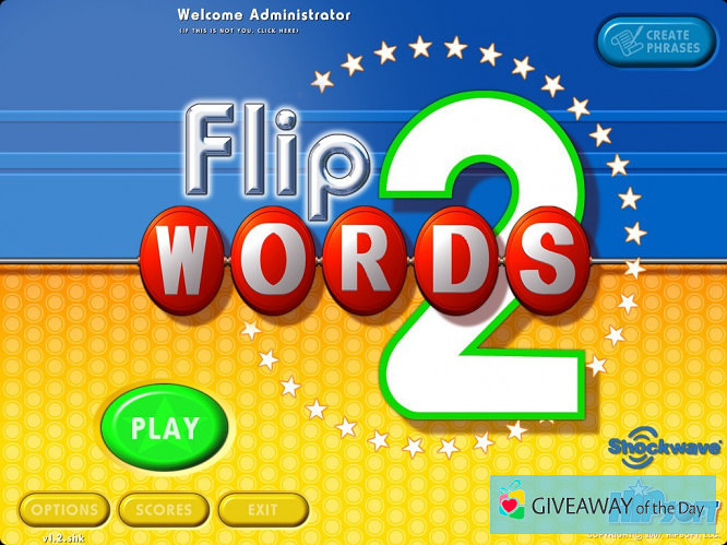 shockwave flip words 2 does it use adobe flash player