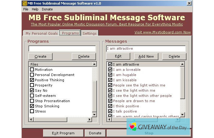 subliminal messages software free