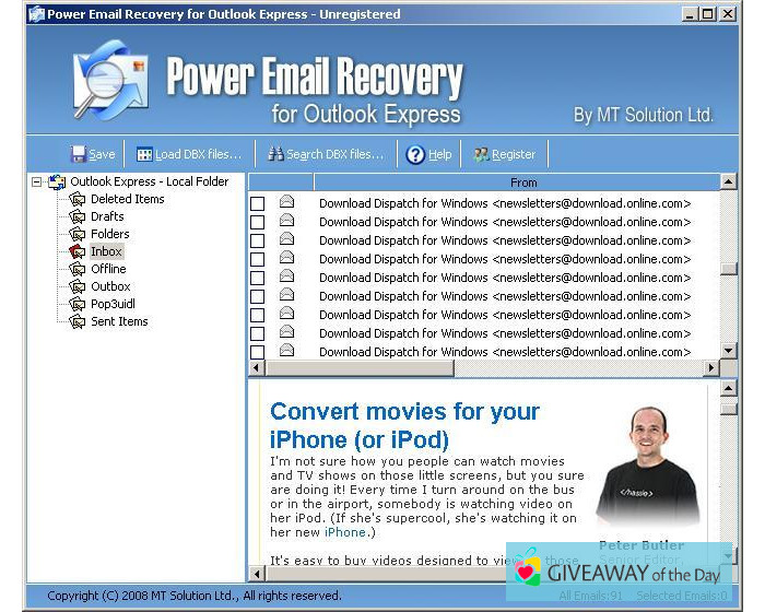 outlook express email download