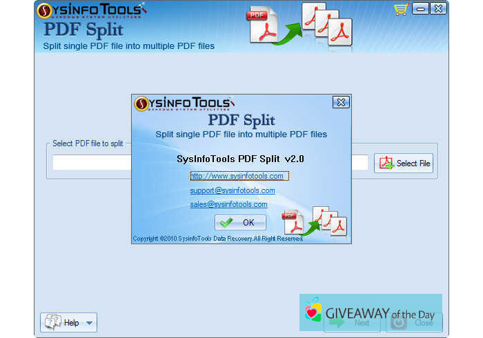 Download Sysinfotools Pdf Split For Windows Giveaway Download Basket